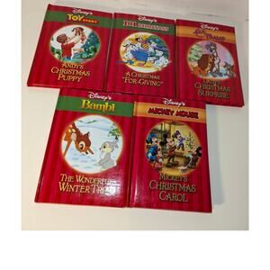 Lot 5 2002 Disney's Christmas Gift Set Books Toy Story Bambi Mickey Mouse New